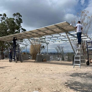 Low Budget Steel Structure Solar Car Canopy MPPT Controlled Car Parking Shed For Carport Mounting Rack System