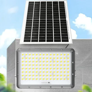 High Power Aluminium Floodlight Lithium Solar LED Flood Light Outdoor Street Lamp Solar Panel with Flood Light System for Home