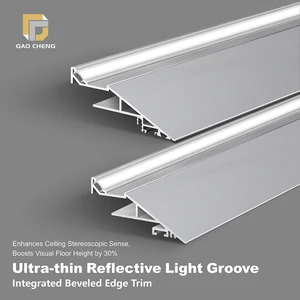 Floating Ceiling Ultra-thin Wing-like Bevel Light Groove Edge Trim Cove Light Aluminum Alloy Ceiling Linear Light Modern 3m