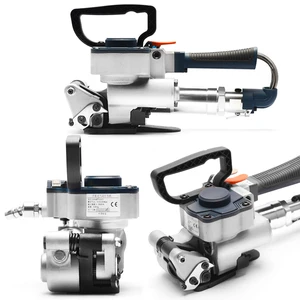 B19/25 Heat Friction Welding Portable Ceramic Free Buckle Wrapping Tool 13-19mm PP Belt Handheld Pneumatic Strapping Machine