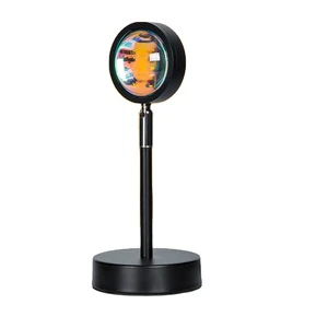 Sunset Red Lamp Logo Lamp Modern LED Lamp Nightlight 180° Rotation Projector USB Charging Romantic Lighting Photography Decor