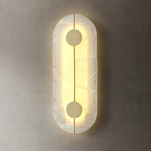 Modern Alabaster Lighting Alabaster Wall Scone Modern Marble Alabaster Sconce Wall Light Hotel Design Lights Bedside Lamps Hotel