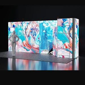 2x2m Shell Scheme Exhibition Booth Stand Reusable Modular Dye Sublimation Advertising Light Boxes Annual Fair Ready Ship