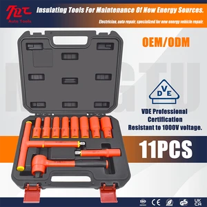 High Voltage VDE Insulated Electrician Tool Set Ratchet Socket Wrench Combination Kit for New Energy Vehicle EV Maintenance