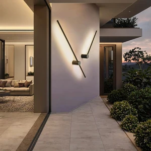 Modern Style Home Hotel IP65 3000K LED Wall Lamps Villa Corridor Aisle Balcony Features Iron Body Aluminum Interior Long Strip