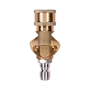 360 Degree Rotatable Brass Five-Way Rotary Interface 180 Degree Swivel Joint Connector for Pneumatic Air Hose &Hydraulic Systems
