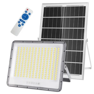 High Power LED Solar Flood Lights Waterproof Street Light with Radar Sensing Aluminum Body IP67 Rating ROHS Certified