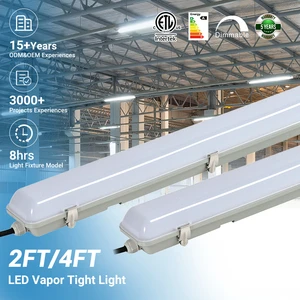 Waterproof Shop Light 4ft 40w 60w Vapor Proof Parking Garage Light Fixture Batten Led Triproof Light