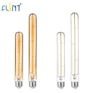 Strict Quality Retro LED Lamp Bulb Whole Filament No Weld Artist Creative Glass Body Long Tubular Bulb Length Optional UL CE