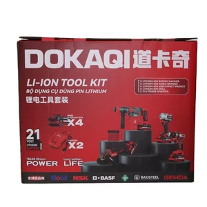 Complete 6Piece Construction & DIY Kit Cordless Angle Grinder Brushless Impact Wrench Li-ion Batteries Electric Hammer Drills