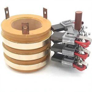 Brass Rotary Joint Electrical Connector slip Ring, Suitable for Crane Traction Equipment, Cable Carriers, and Amusement Rides.