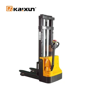 1000KG 1.6 Ton 3m Auto Self Load Apilador Electrico Pallet Truck Forklift Full Electric Walkie Stacker