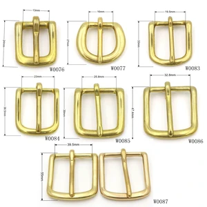 Strap Fastening Metal Pin Buckle Full Sizes square Shape and D Shape Solid Brass Belt Buckle