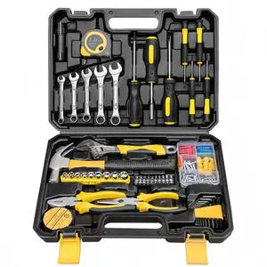 88 Pcs Carbon Steel Complete Hardware Tool Box Set Hard Case Hand Operated Household Repair Portable Wrench Screwdriver OEM Gift