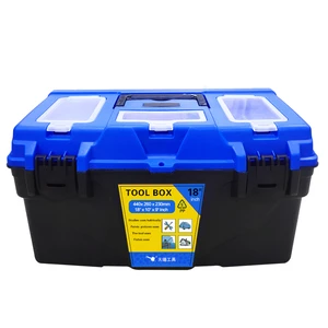 18 Inch Weatherproof Plastic Portable General Toolbox With Bit Storage