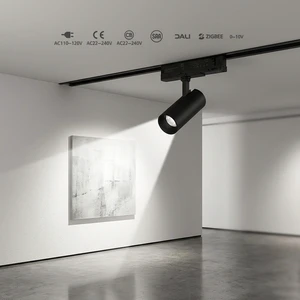 DALI Dimmable 20W 30W LED Contour Spotlight 40 Degree Shapeable Track Light for Modern Art Gallery Museum Retail Display