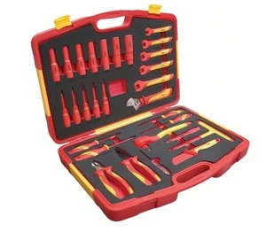 29 Pcs VDE Insulating Hand Tools Set Auto Combination ABS Plastic and Steel Case Pack for Maintenance OEM