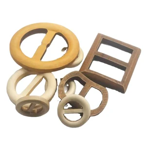 Women Wooden Buckle Sustainable Material Smooth Durable Natural Wooden Buckle Design Long Lasting for Fashion