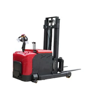 Electric Pallet Stacker 2 Ton Reach Stacker Forward/Backward 3m-4.5m Lead-Acid Battery Polyurethane Tire