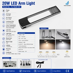 SAA & CE Certified Exhibit Arm Light High Efficiency Display Lamp For Trade Show Booths Convention Centers And Expositions