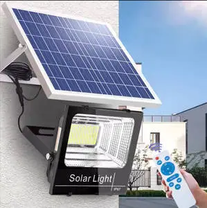 60w 100w 200w Solar Reflector Projector Floodlight Waterproof Spotlight Street Garden Outdoor Led Solar Flood Light with Remote