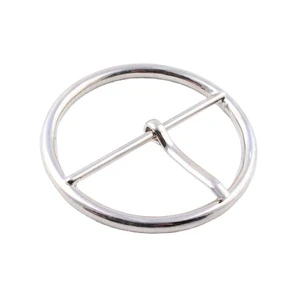 Factory Oem Round Buckle Metal Zinc Alloy Belt Buckle O Silver Buckle