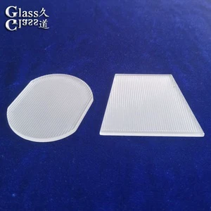 Linear Molded Glass Frosted Glass Led Light Lamp Lens for Soft and Diffused Residential Lighting