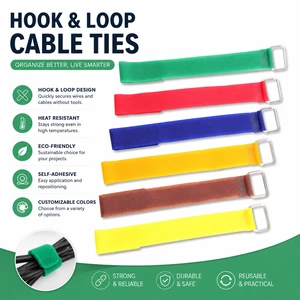 Factory Hook and Loop Straps Wire Fastener Cable Tie With Buckle