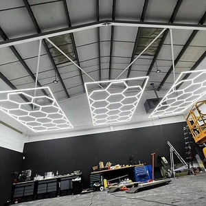 The Most Competitive Garage Light Motion RGB LED Hexagon Garage Light Honeycomb Car Detailing Working Lights