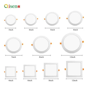 3CCT 6 Inch Recess Recessed Square LED Panel Lights 6000K Round Surface Dimmable Ceiling Lamp For Room Office