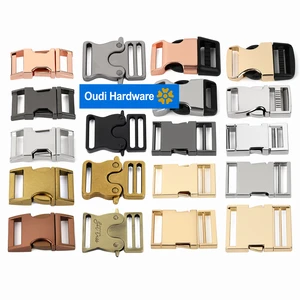 Adjustable Dog Collar Metal Buckle Curved Shape Metal Side Release Buckle Custom Belt Buckle For Pet Collars And Bag Strap