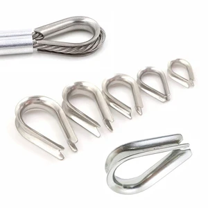 Offshore Big Game Trolling Fishing Stainless Steel Wire Rope Thimbles For 1/16'' - 3/32'' Diameter Rope Thimble Rigging