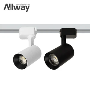ALLWAY Commercial Black Cob Iron Track Lamp Rail Indoor Outdoor 10w 20w 30w Led Spot Lights