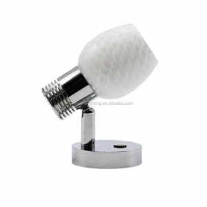 DC 12V LED Caravan Bedside Reading Light Camper Motorhome Lamp White Jade Glass Cup Lamp LED Spotlight