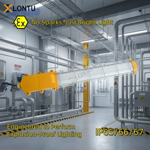 LED IP55 Explosion Proof Strip Light Tube Linear Three-proof Dimmable Aluminum Body ATEX Certified