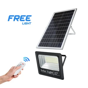 FREE LIGHT Remote-Controlled LED IP65 Protective Solar Floodlight Solar-Powered for Walls