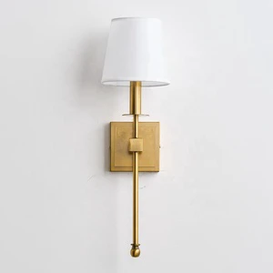 Golden French Style Decorative Lamps for Living Room Wall Bedroom Bedside & Corridor Walls LED Light Painted Finish
