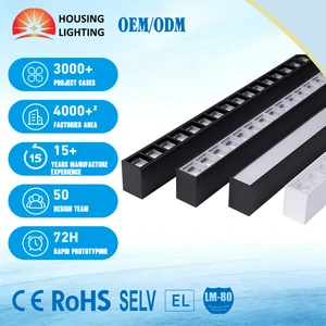 Customizable Colors Lens Linear Light 100-160lm/W Two Line Indoor Linear Pendant Lights 60degrees CE for Store