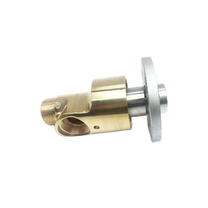 Two-way Left/Right-hand Thread Double Head 120C Rotary Joint Water Rotating Connector Flange 3 - 1 1/2 Inch Brass Swivel Fitting