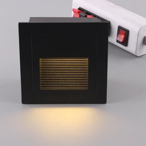 220V 3W IP65 Rated Modern Outdoor LED Bridgelux 60 Beam Angle Dimmable Recessed Wall Lamps Square Aluminum Warm White Ra80 240lm