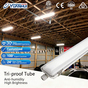 High Lumen 4ft 30W 40W 50W 60W 3000K 3500K 4000K 5000K 6500K Wattage 5CCT Selectable IP65 LED Tri-Proof Light