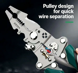 Wholesale Portable Foldable High Carbon Steel Soft Grip Plastic Metric Wire Strippers Crimping Tool DIY Grade Electrical Repair