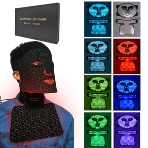 Wireless Remote 4D LED Face Mask 7 Color Red Light Therapy Mask Food Grade Silicone