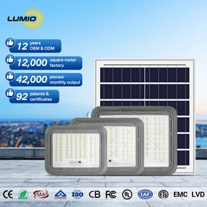 Waterproof IP65 High Brightness Aluminum Solar Flood Light with Remote Control for Road & Garden Use