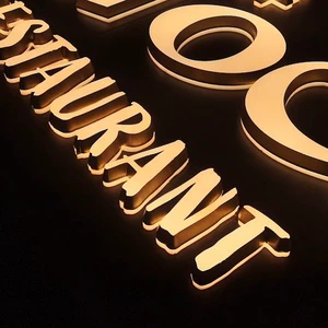 Store Signage Design Front Litght Channel Led Resin Acrylic 3d Coffee Shop Store Yard Name Led Letter Sign