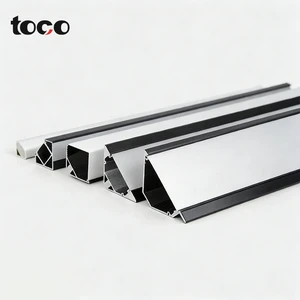 Premium Open Mounted Triangular V-Top 45° Corner Aluminum LED Channel Durable Cabinet Lamp Groove for Modern Home Decoration
