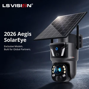 LS VISION 50X 6MP Wireless Solar Camera 4G Sim Outdoor Dual Lens Wifi IP Camera PIR Night Vision Ubox CCTV Security Protection