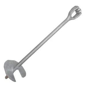 Silver Thimble Eye No Wrench Screw Earth Anchor for Helical Anchoring