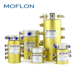 360 Degree Rotating 2 passages pneumatic rotating union pneumatic rotary joints Slip Ring connection size G1/8