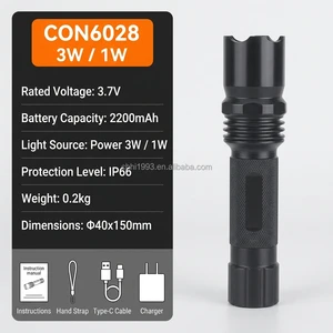 IP68 Waterproof Anti Explosion Flashlight Rechargeable LED Hand Lamp for Chemical Plant Mining Safety Lighting